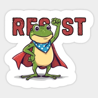 Resist-Frog Sticker